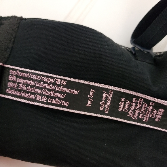 Victoria's Secret Very Sexy Multi Way Bra Black Velvet size 38C - Picture 4 of 9